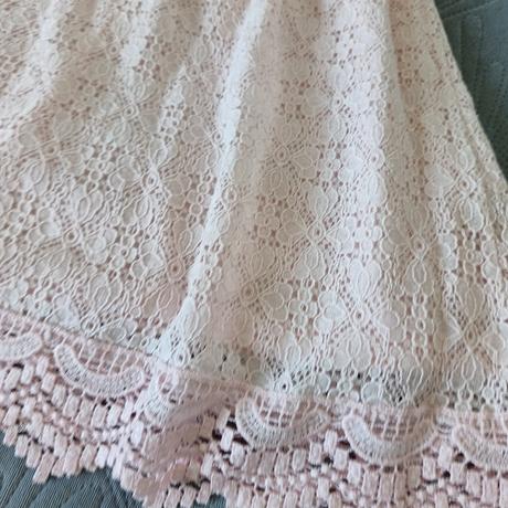 Ružové šaty s krajkou, h&m,140