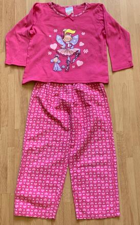 Dvojdielne ružové pyžamo s vílou, 50