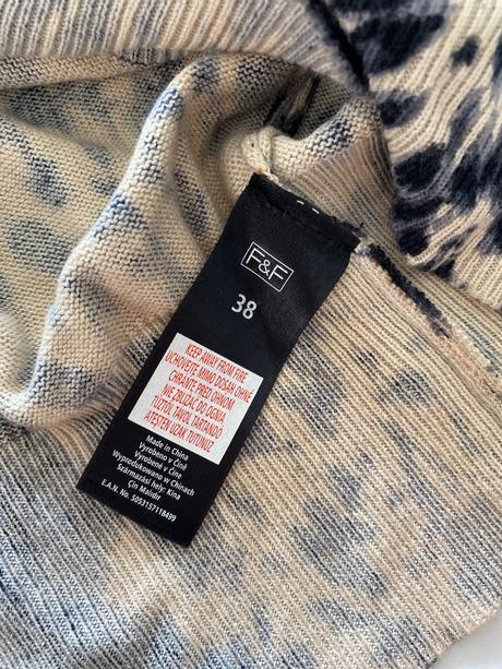 Tigrované svetrikove šaty, f&f,38