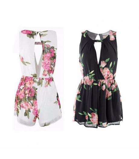 Letny overal floral, s