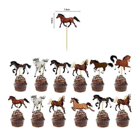 Tortový zápich kone (12ks) - skladom, tz-96, 