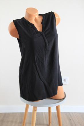 Čierny viskózový top, s/m, s