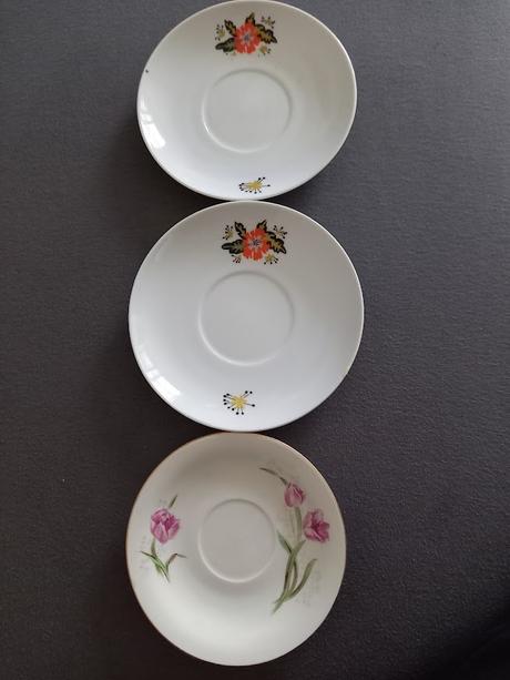 Retro dezertné tanieriky - 3 ks,