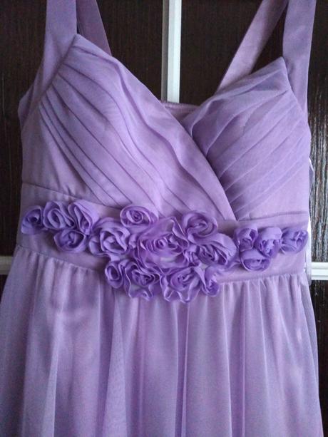 Fialové šaty na ples, svadbu veľ.38, 38