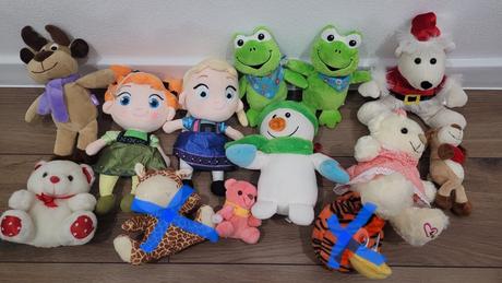 Plyšové bábiky, mackovia, zvieratká, 