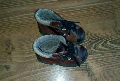 Oteplené kožené topánočky na zimu - prechod 22, 22