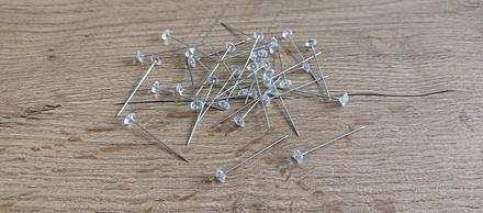Špendlíky ozdobné diamond 6 mm - 100 kusov, 