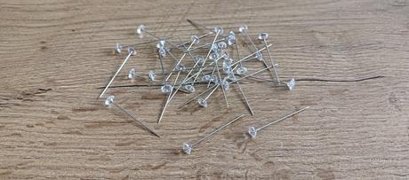 Špendlíky ozdobné diamond 6 mm - 100 kusov, 
