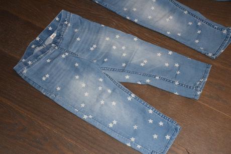 Perfektne 3/4 riflove capri leginky 5-8r., h&m,128