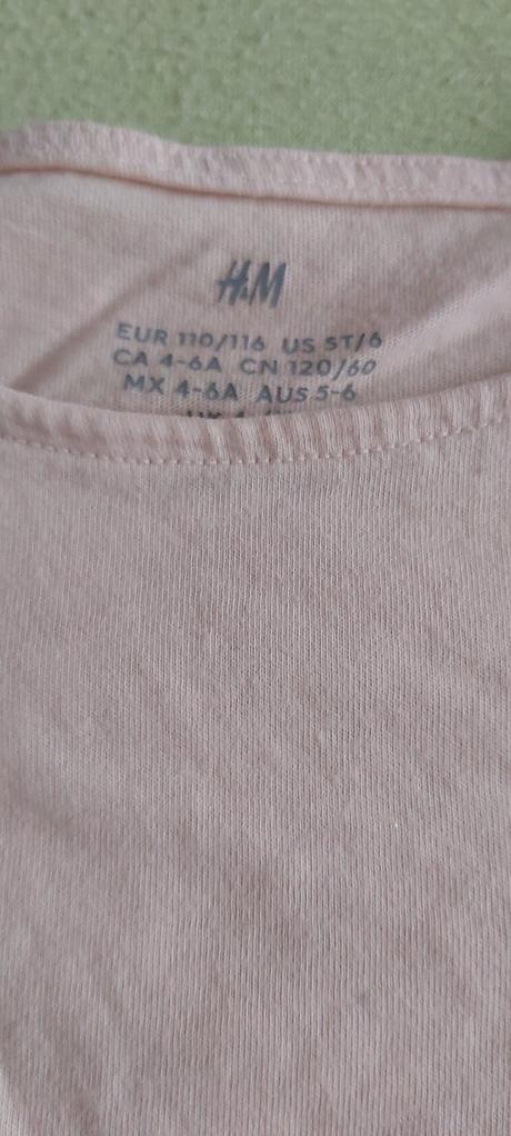 Tričko marhuľové jahoda h&m 110/116, h&m,110