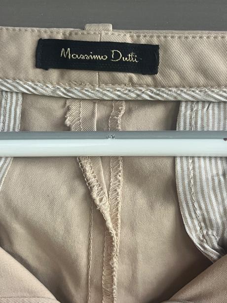Luxusné béžové chino nohavice massimo dutti, 36
