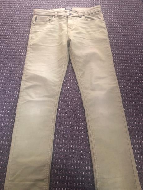 Zelené riflove nohavice, 158