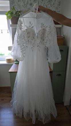 Svadobne saty - boho, puff rukavy, m