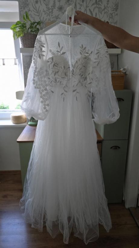 Svadobne saty - boho, puff rukavy, m