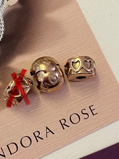 Pandora rosegold klipy, pandora