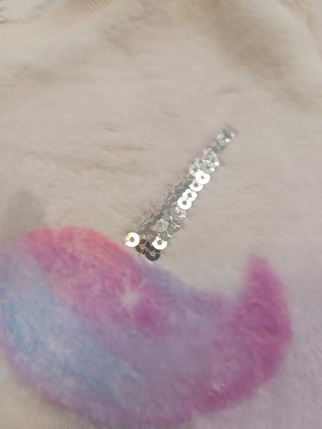 Plyšová mikina unicorn, h&m,134