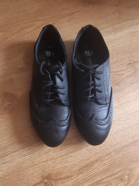 Nové oxfordky, čierne poltopánky, new look,37