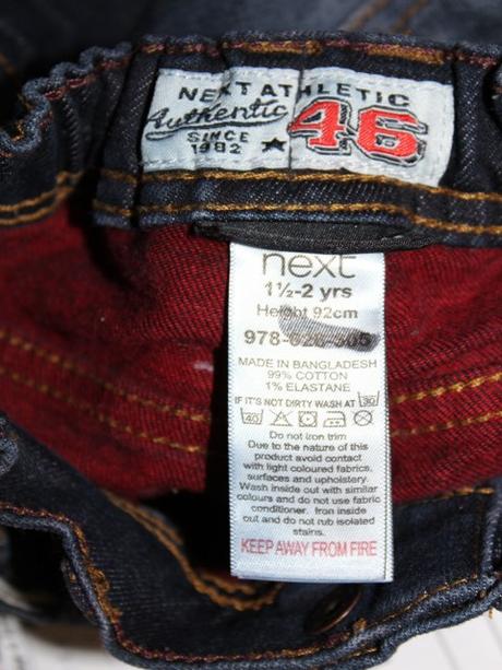 Vyšúchané rifle, next veľ. 1,5-2 r. a, next,92