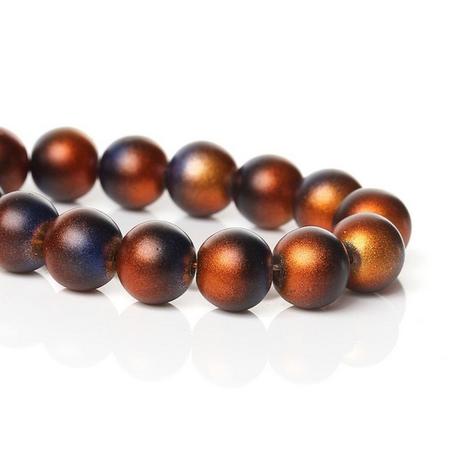 Korálky sklenené melírové 10 mm, 