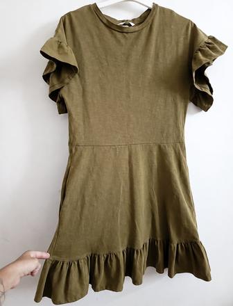 Khaki šaty h&m, h&m,xs
