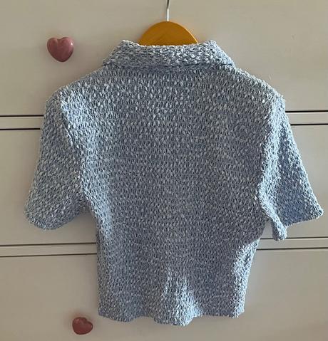 Bledomodré tričko na zips, fb sister, s/36, amisu,s