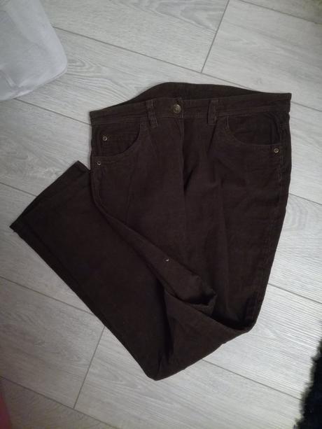 Tmavohnede mencestrove nohavice, f&f,42