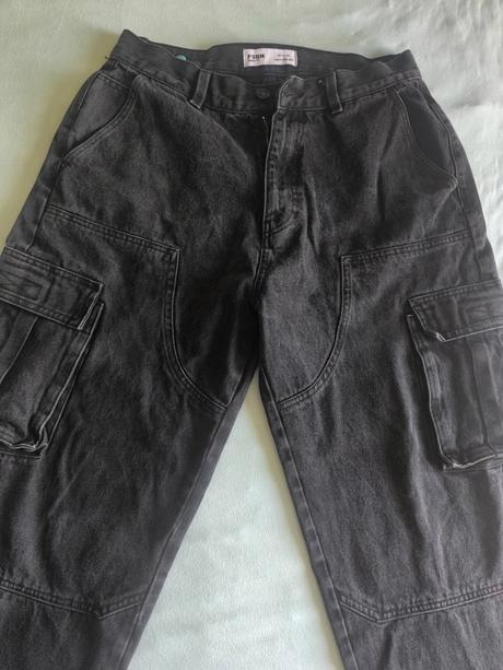 Moderné široké rifle baggy, fishbone,l