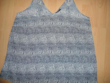 Modro-biele damske tricko, 44
