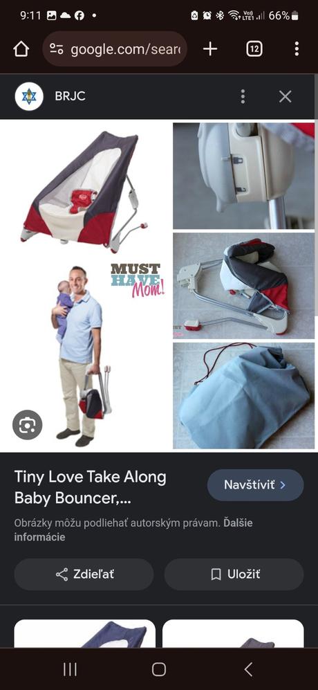 Prenosne hojdacie lehátko tiny love, 