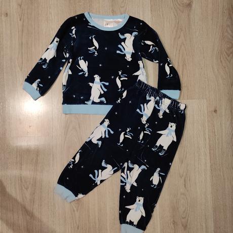 Velurové pyžamo s medvedíkmi, h&m,98