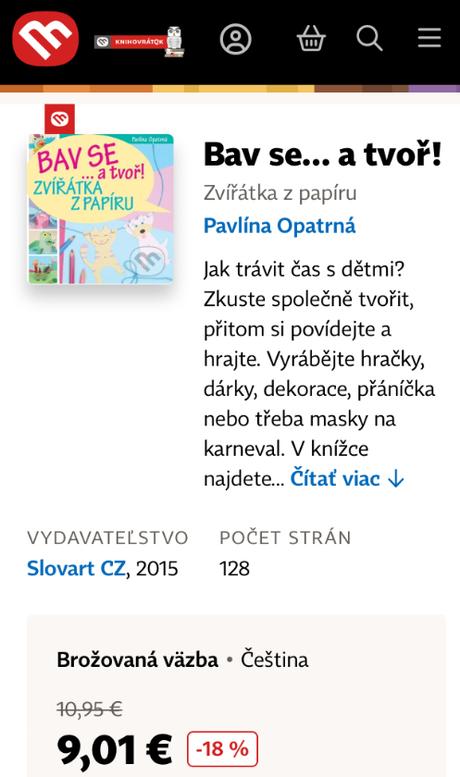 Bav se a tvor - zvieratká z papiera,