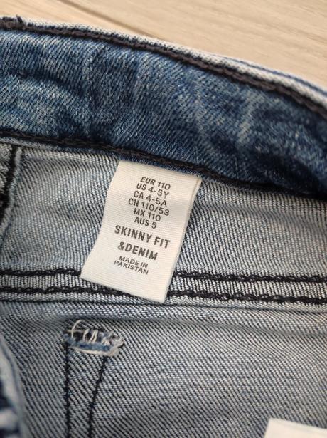 Džínsy, h&m,110
