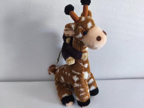 Žirafa s opičkou 34 cm, 