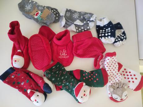 Ponozky, papucky pre babatko, <17