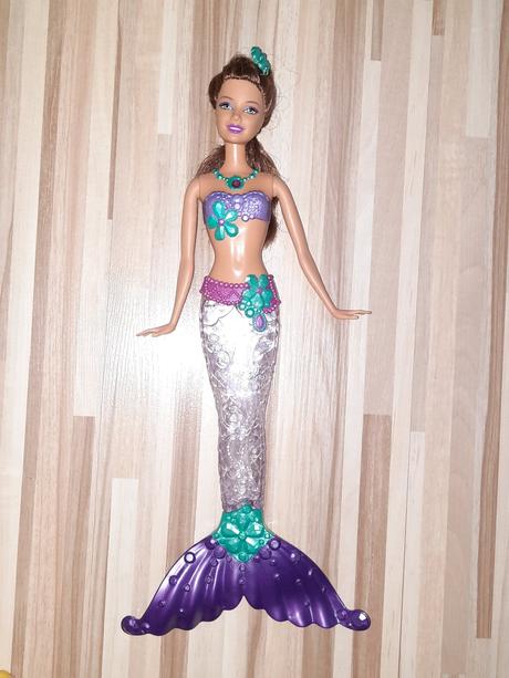 Barbie bruneta morská víla panna mermaidia, 