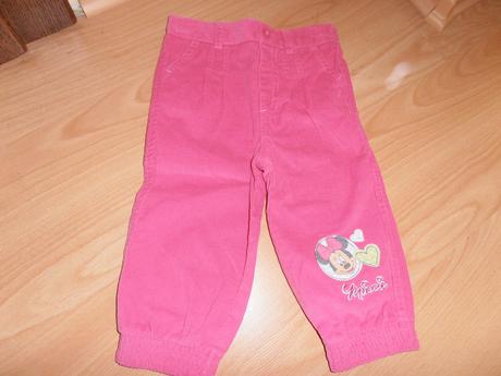 Nohavice s minnie,oblečene 2 krat, disney,80