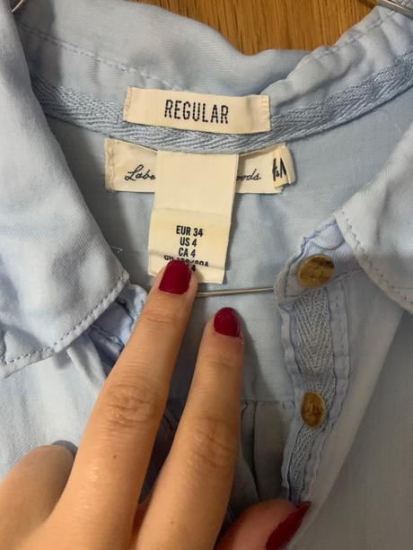 Modrá košeľa tenká, h&m,xs