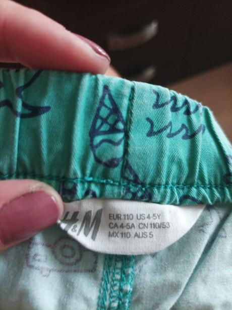 Kraťasy, h&m,110