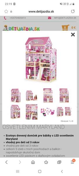 Drevený domček pre bábiky