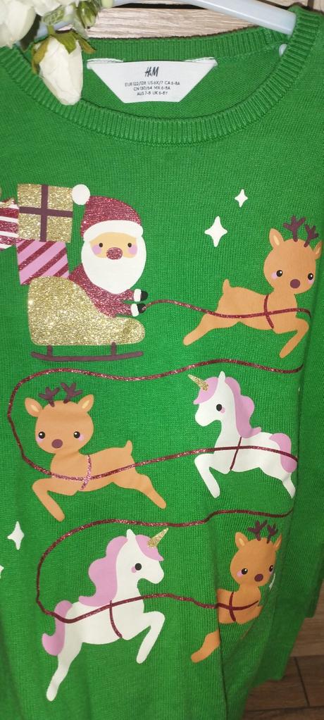 Vianočný sveter, h&m,122