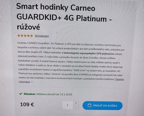 Carneo smart hodinky 4 g platinum ružové, 