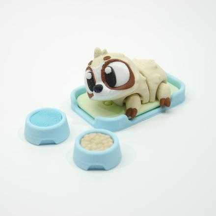 Vreckáčik leňochod +postieľka,miska s vodou,jedlom, 