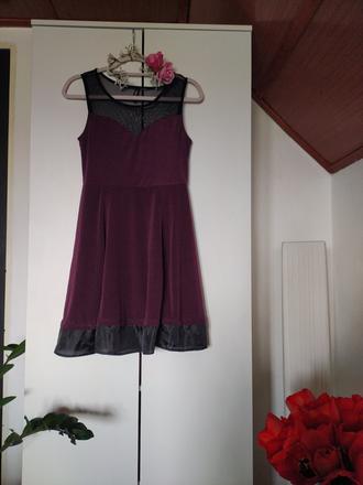 Bordové šaty, h&m,m