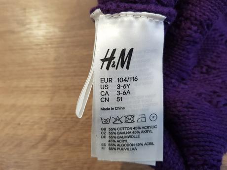 Pletená čiapka hm, h&m,116