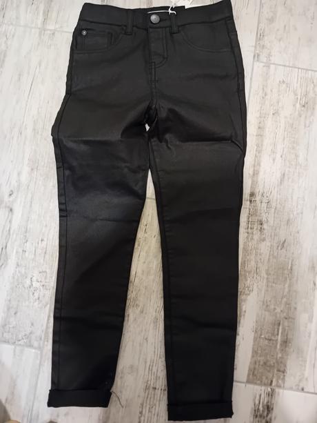 Čierne slim nohavice pre dievča, reserved,140