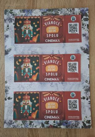 3ks vstupenky do kina cinemax, 