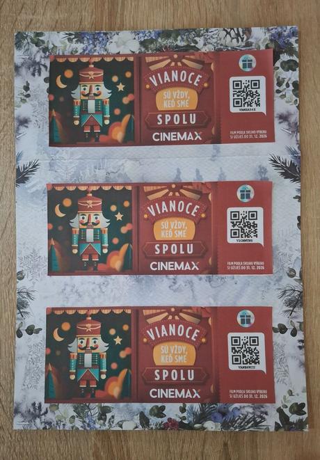 3ks vstupenky do kina cinemax, 