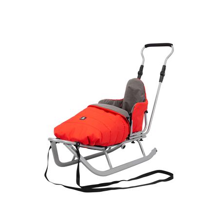 Detské sánky + fusak + polohovatelná rukoväť modré,