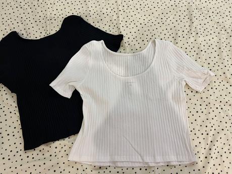 Biele a cierne tričko do pasu, reserved,158