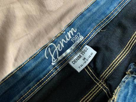 Elastické rifle, denim,38